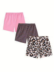 Girls' Beach Shorts 6-Pack, Casual Lounge Summer Sports Leisure