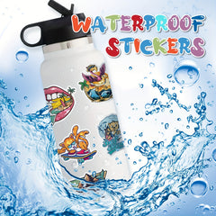 100pcs Beach Surfing Waterproof Vinyl Stickers for Water Bottles