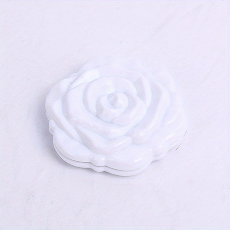 Vintage Rose Square Folding Mirror Double Side Handheld Makeup Touch up