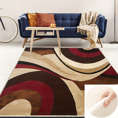 Modern Chocolate Abstract Area Rug for Home Interior Decoration