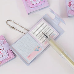 2pcs Cartoon Mini Handy Shorthand Notebook Set: DIY Writing Student Stationery
