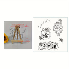Christmas Santa Claus Metal Cutting Dies And Stamps Set