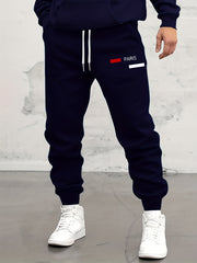 Pattern Print Drawstring Sweatpants Loose Fit Pants Men's Casual Joggers