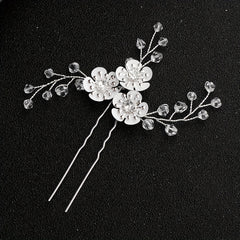 Crystal Flower Beaded Hairpin Bridal Wedding Party Favor Decorations