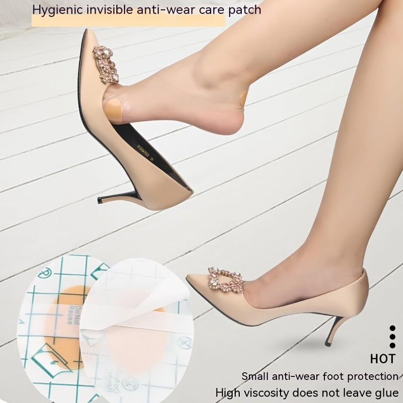 10pcs/20pcs Heel Stickers Self-adhesive Invisible Shoes Feetz Anti-wear Stickers