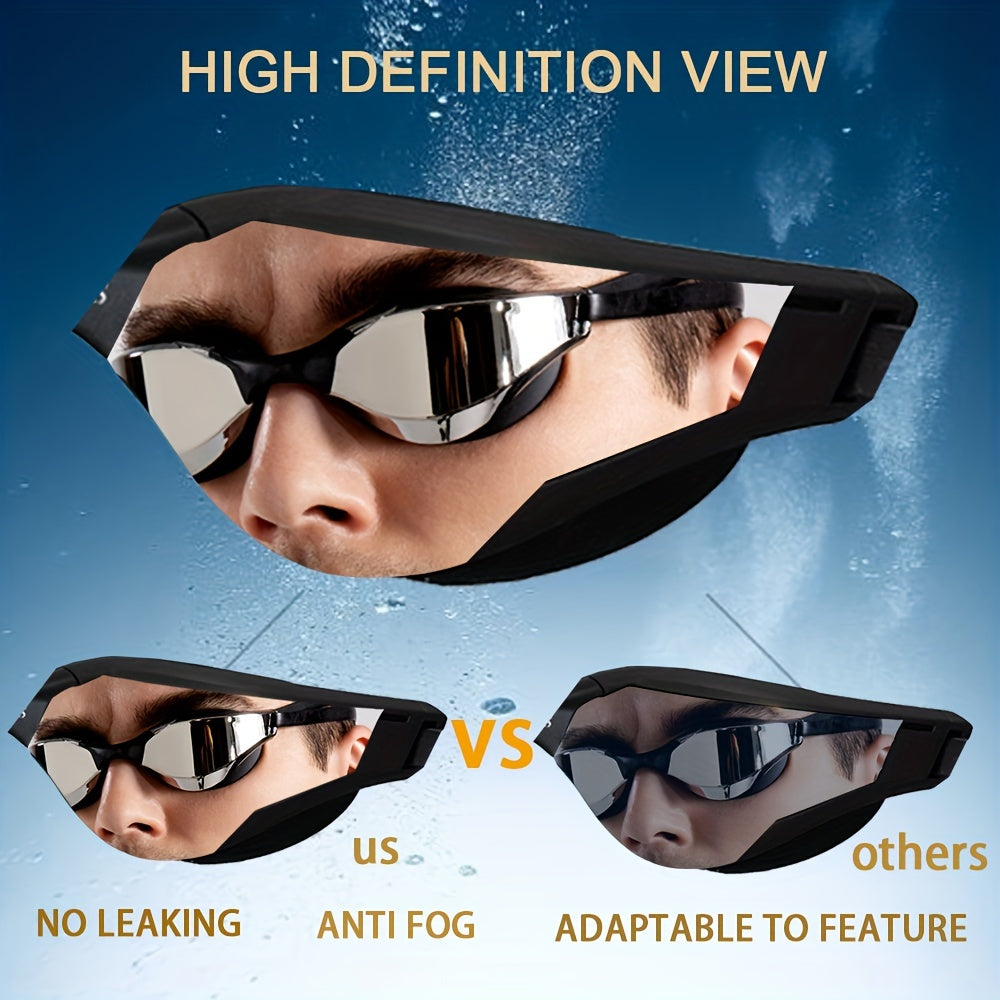 Waterproof Swimming Goggles Plating Silicone Swim Glasses