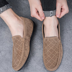 Men's Moc Toe Loafer Shoes Non slip Slip On Dotted Diamond Moccasin Shoes