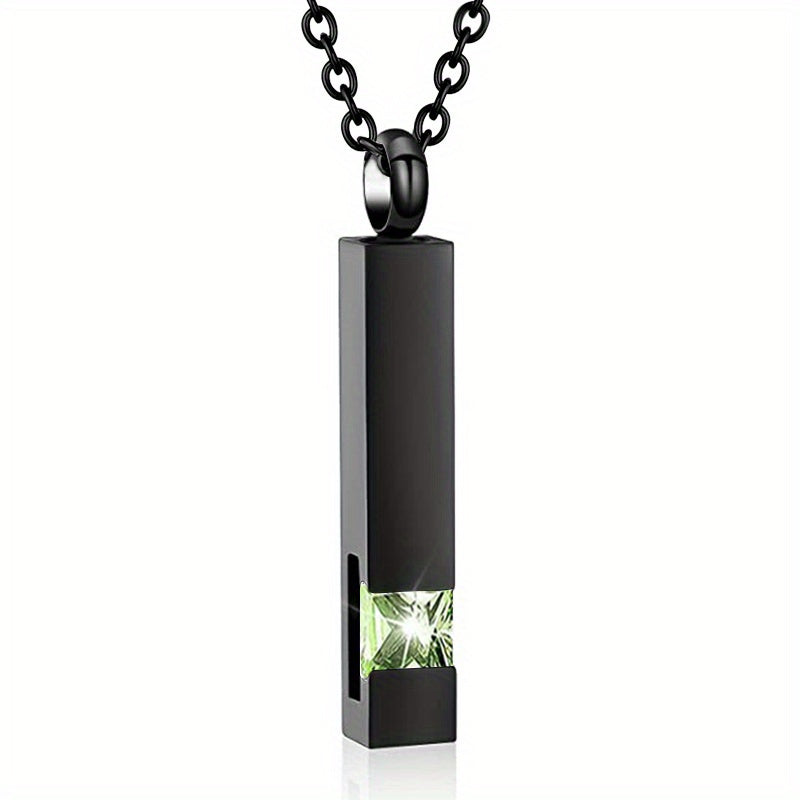 Green Crystal Urn Necklace Stylish Cremation Jewelry Keepsake