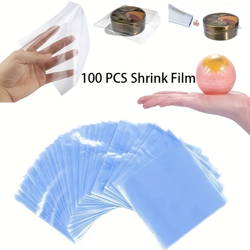 100pcs Clear PVC Heat Shrink Wrap Bags for Sneaker Books Shoes Household Storage