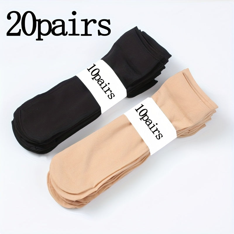 20 Pairs Thin No Show Socks Breathable Women's Stocking