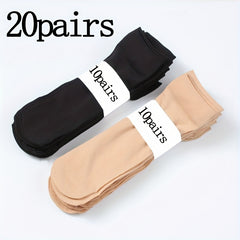 20 Pairs Thin No Show Socks Breathable Women's Stocking
