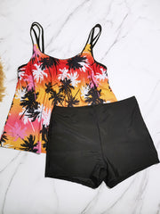 Coconut Tree Tankini Set Plus Size
