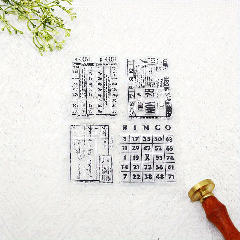 Numbers DIY Silicone Transparent Stamp