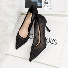 Women's Rhinestone Stiletto Heel Shoes