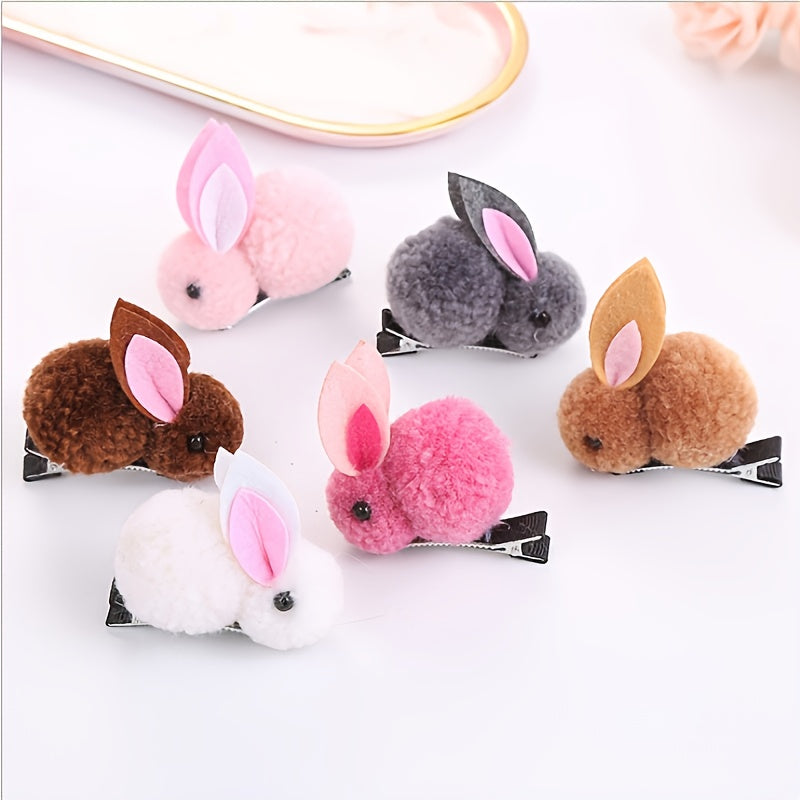 Plush Rabbit Hair Clip for Kids