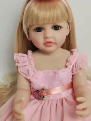22" Princess Doll Blonde Hair Pink Gown & Accessories