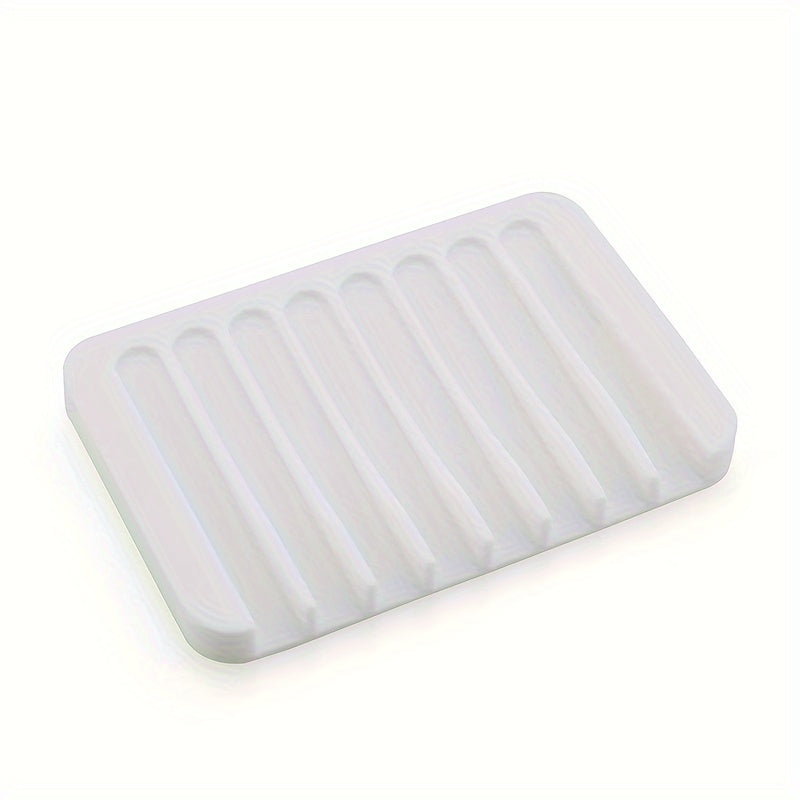 Silicone Soap Dish Non-slip Drainable Soap Pad Quick Drain Box