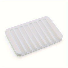 Silicone Soap Dish Non-slip Drainable Soap Pad Quick Drain Box