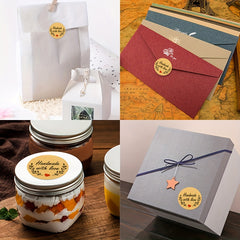 500pcs With Love Stickers Seal Labels Brown Wedding Stickers DIY Stationery