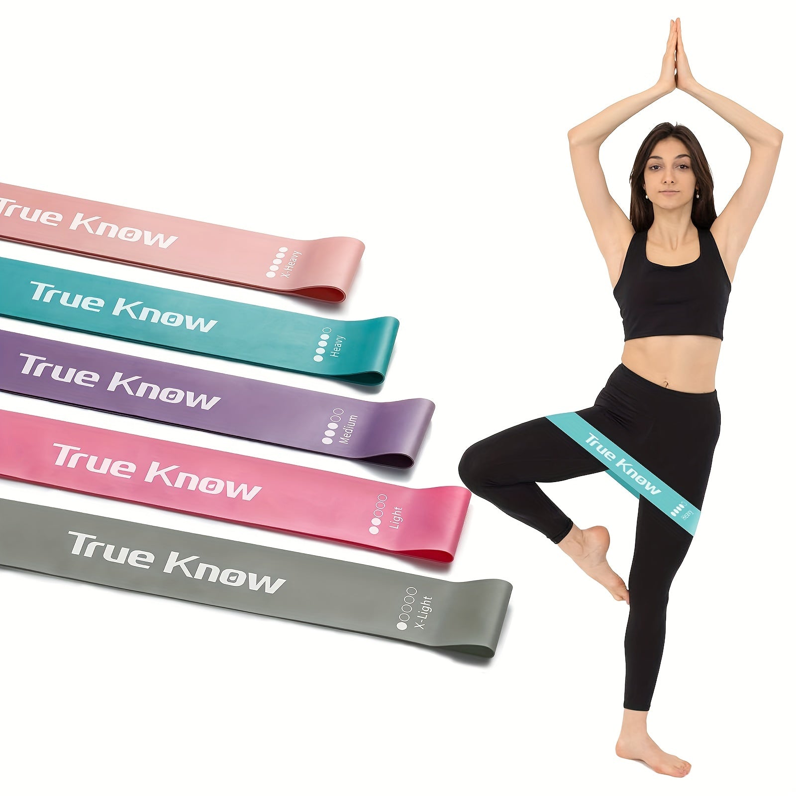 Latex Yoga Resistance Bands Fitness Tension Ropes for Hip Lifting Body Shaping