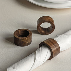 4pcs Wooden Napkin Rings Handcrafted Wood Napkin Rings Perfect For Dining