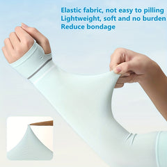Summer Cycling Ice Sleeves Fingerless Gloves UV Protection