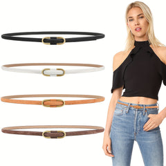 Long Buckle Thin Waist Belt for Women