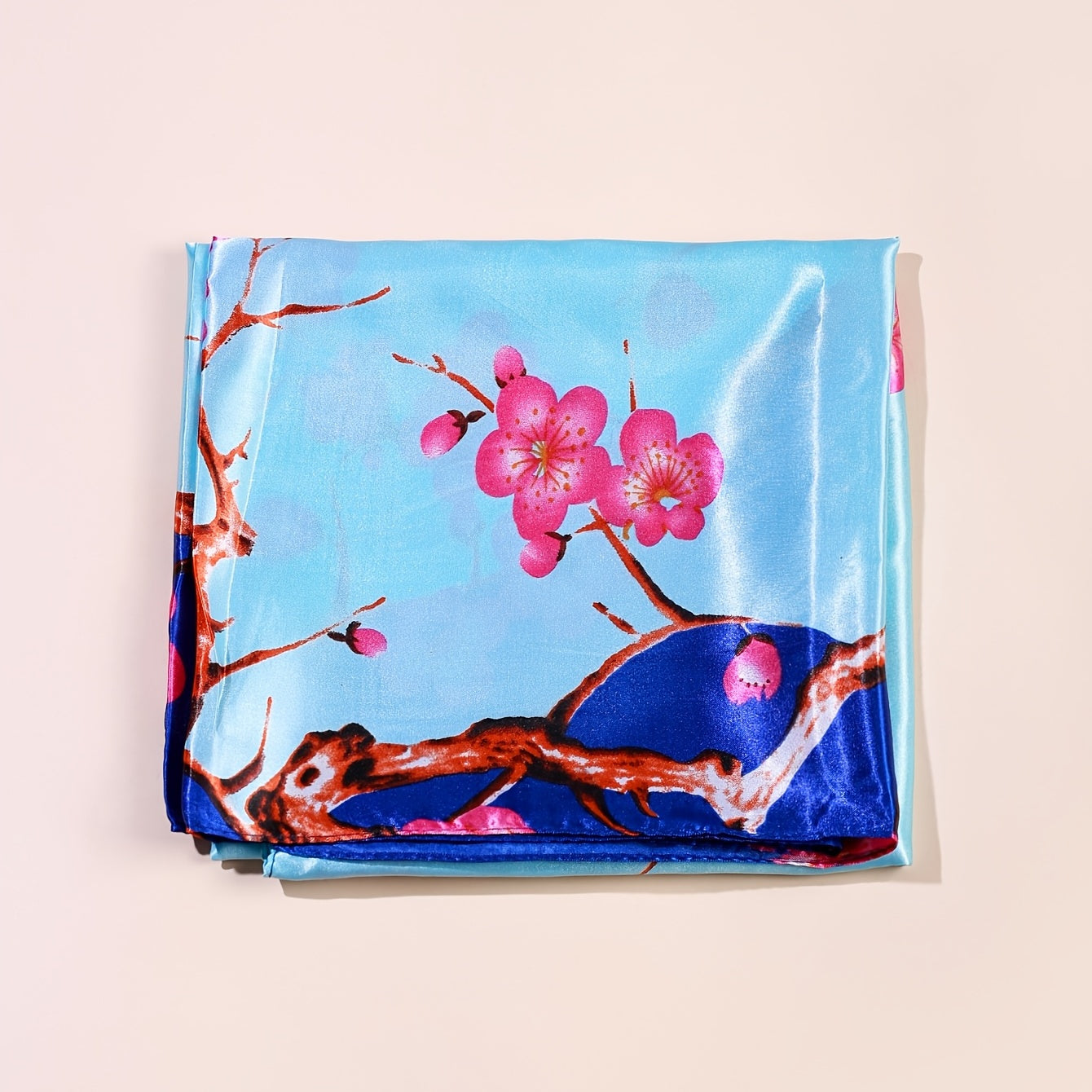 Flower Print Scarf Bandana Head Wrap For Women