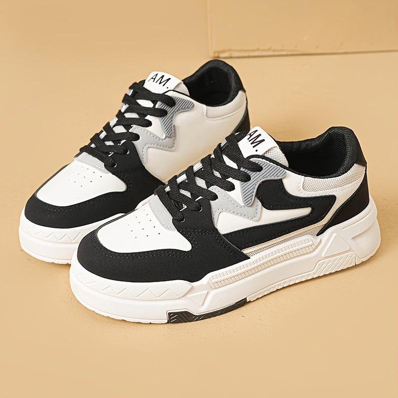 Women's Lace-Up Platform Sneakers Breathable Low Skate Shoes
