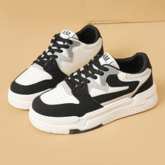 Women's Soft Sole Low Sports Shoes Lace up Casual Skate Shoes