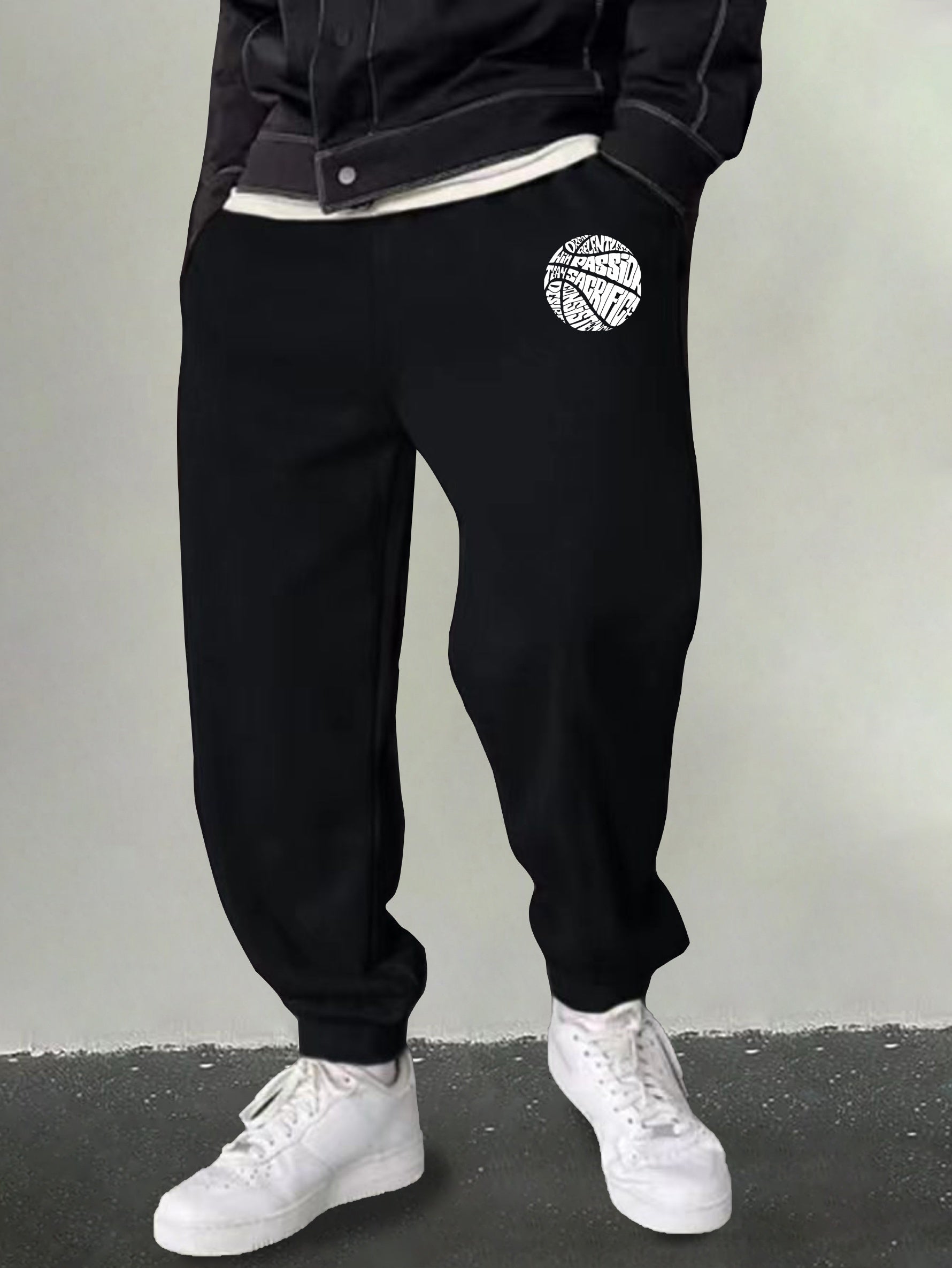 Men's Basketball Sweatpants Stretchable Loose Joggers Outdoor