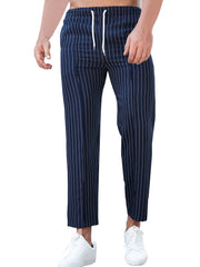 Men's Casual Loose Striped Pants for All Seasons