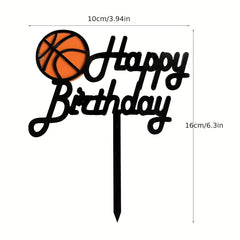 Basketball Birthday Cake Topper - Perfect Party Decoration