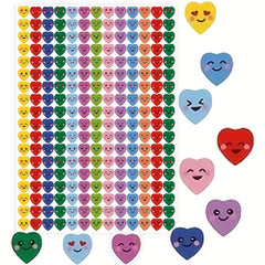 1170 Pcs Happy Heart Stickers Colorful Self Adhesive Love Labels