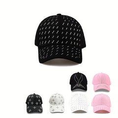 Rhinestone Decor Baseball Cap Unisex Dad Hat Sun Hat