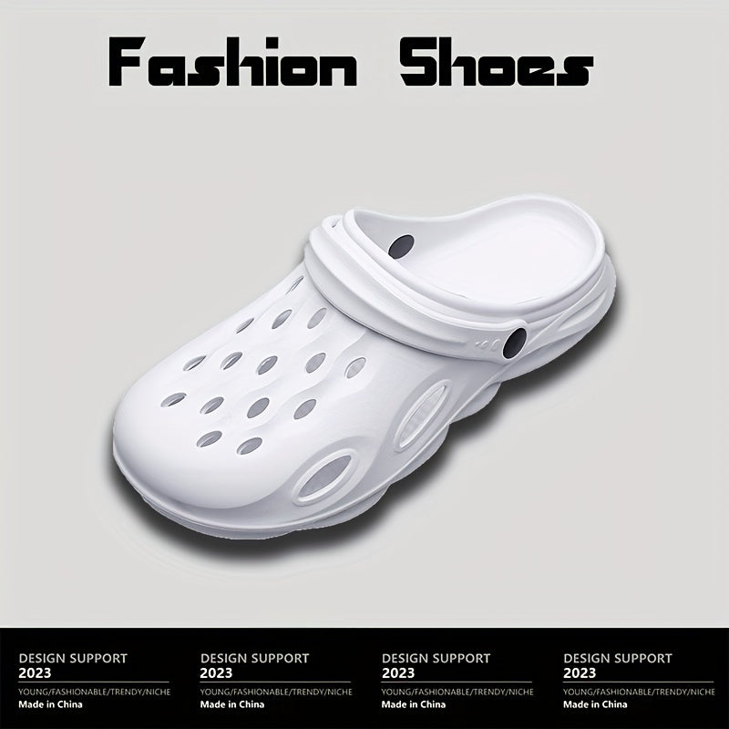 Men's Breathable Slip On Clog Sandals Cut Out Walking Slippers