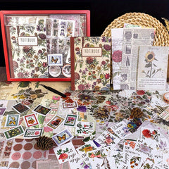 Journal Sticker 265 Pieces Set DIY Scrapbook Retro Hand Account Material Art