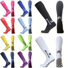 Letter Pattern Soccer Socks Breathable Training Thigh Socks