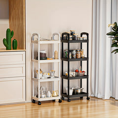 3 4 Tier Utility Cart Rolling Organization Cart With Handle And Wheels