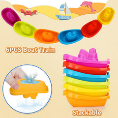 6 Kids Bathroom Boat Toys Outdoor Beach Toys Playhouse Stacking Toy