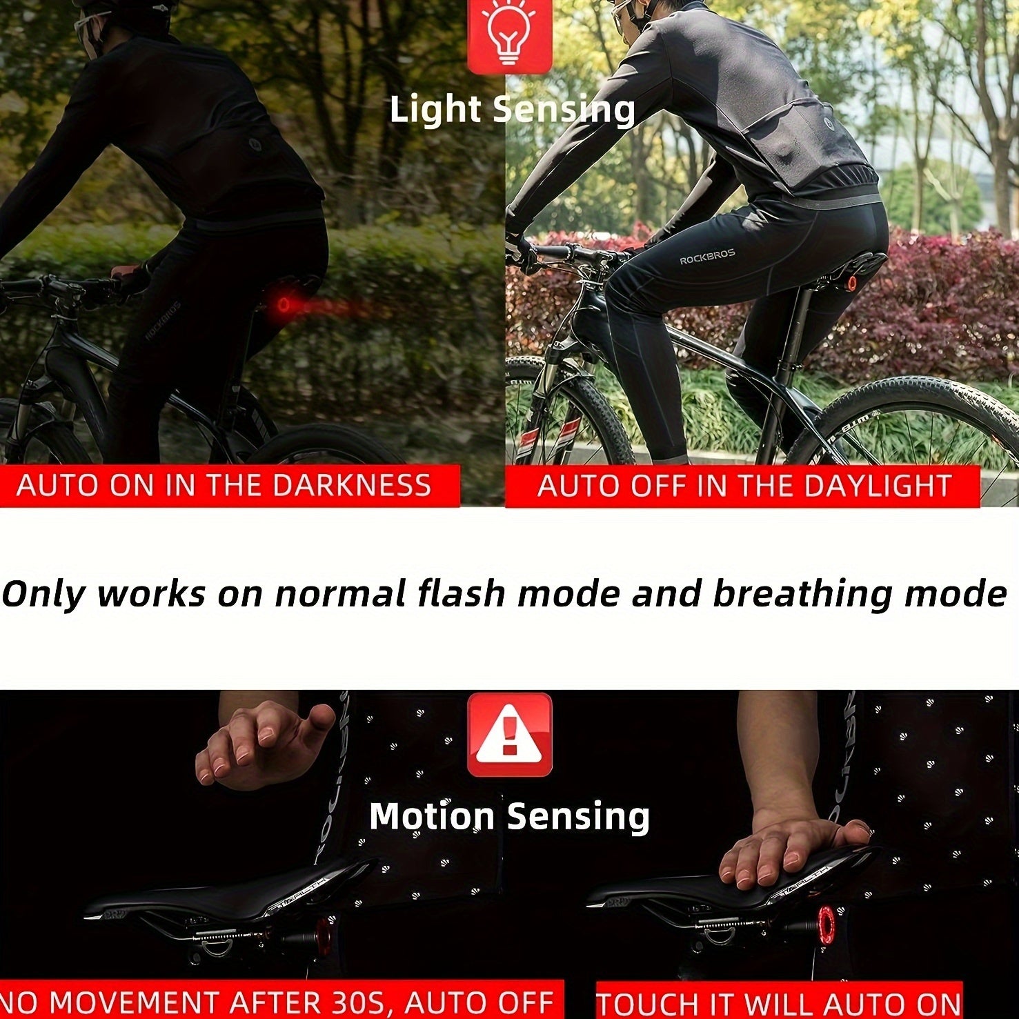 Bike Tail Light Ultra Bright LED USB Rechargeable Waterproof Cycling Safety