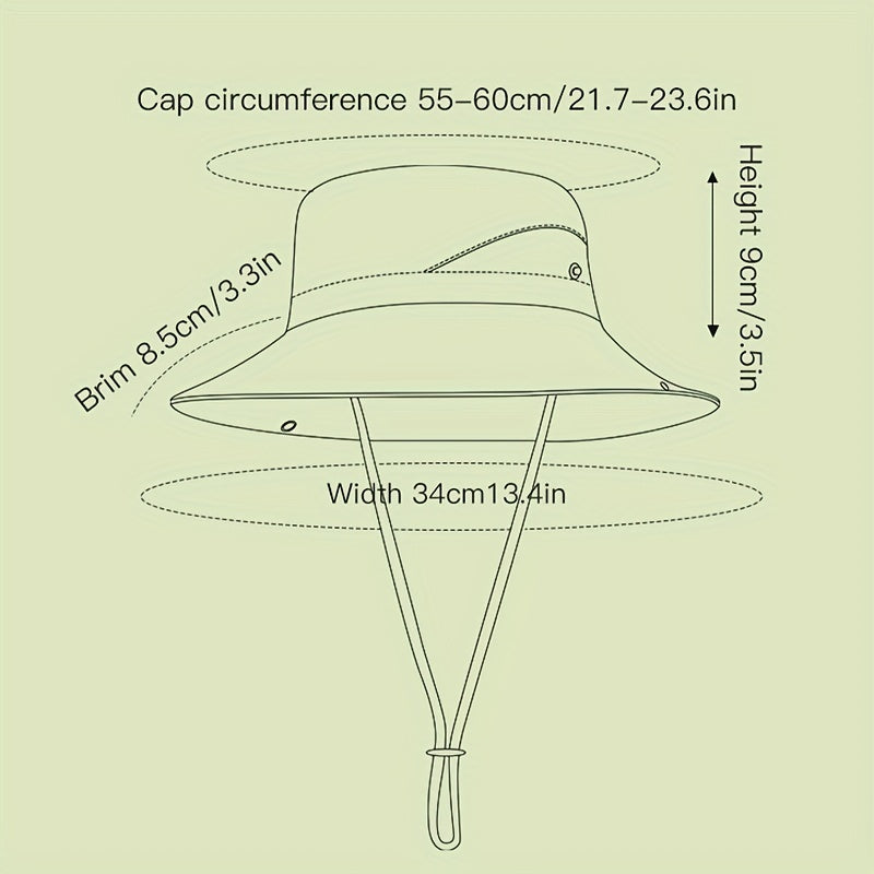 Rolled Brim Bucket Hat Sun Hat Unisex Breathable Waterproof Boonie Hats
