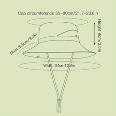 Rolled Brim Bucket Hat Sun Hat Unisex Breathable Waterproof Boonie Hats