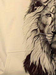 Boys Lion Print Hooded Sweatshirt for Spring Fall