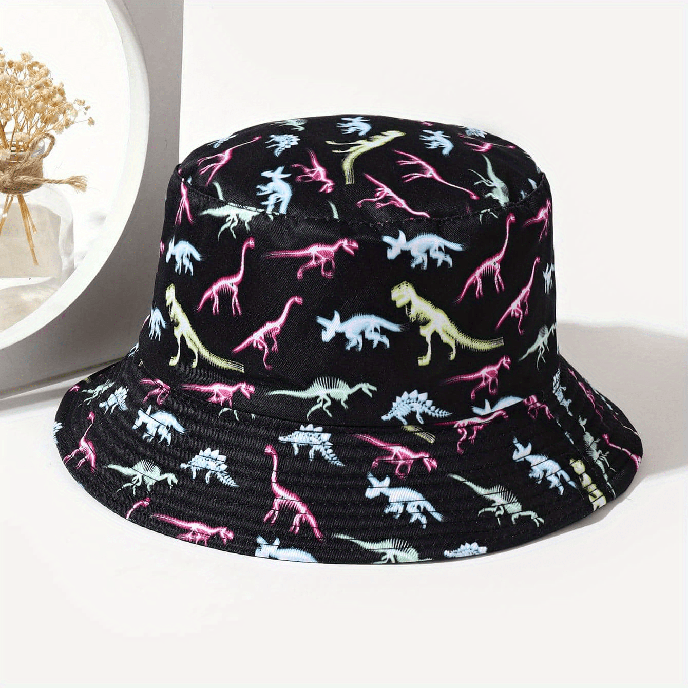Multicolor Cartoon Print Bucket Hat Reversible Sunshade Basin Hats