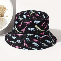 Multicolor Cartoon Print Bucket Hat Reversible Sunshade Basin Hats