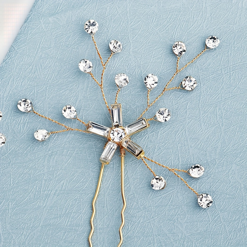 Rhinestone Star Hair Pin Bridal Wedding Headwear
