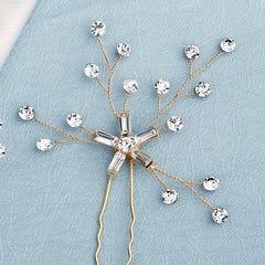 Rhinestone Star Hair Pin Bridal Wedding Headwear
