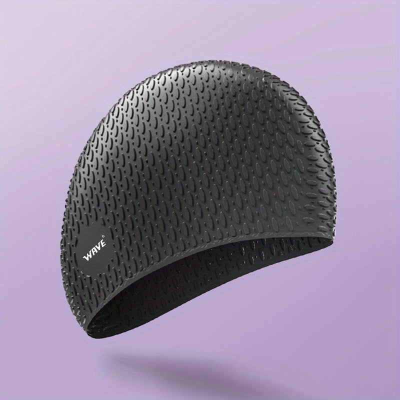 Silica Gel Particles Droplet Shaped Swimming Cap for Comfort & Protection