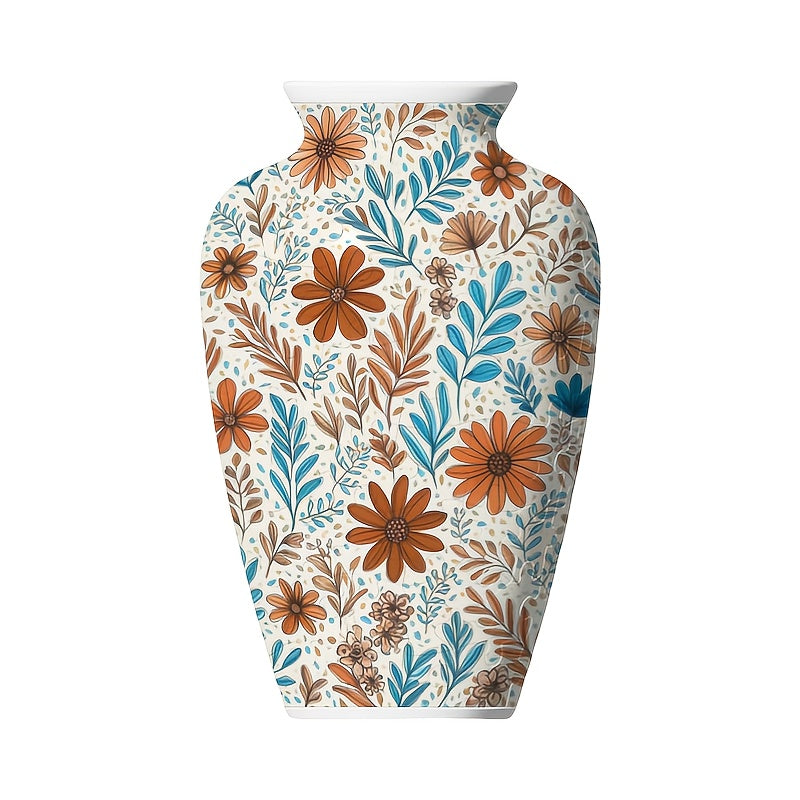 Colorful Fruit 3D Puzzle Vase with Maple Leaf Pattern